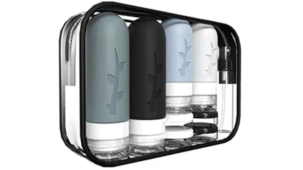 travel sized toiletry bottles
