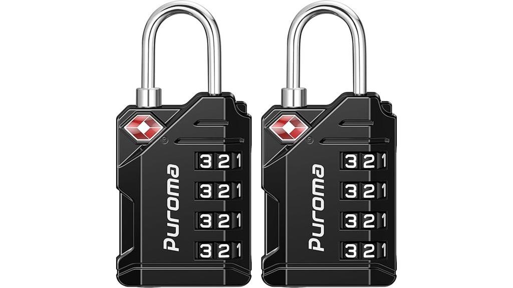 tsa approved black luggage locks