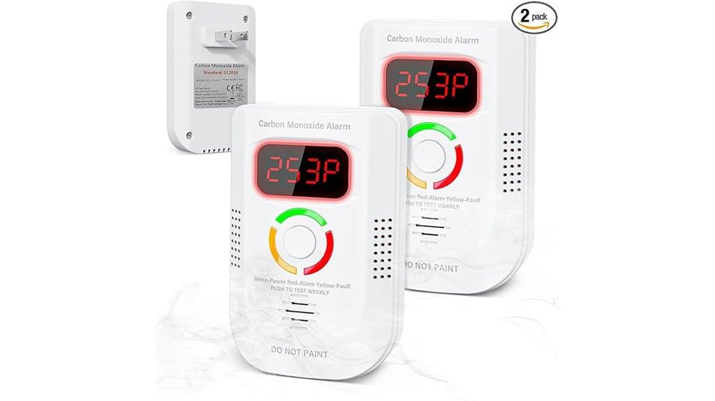 two carbon monoxide detectors