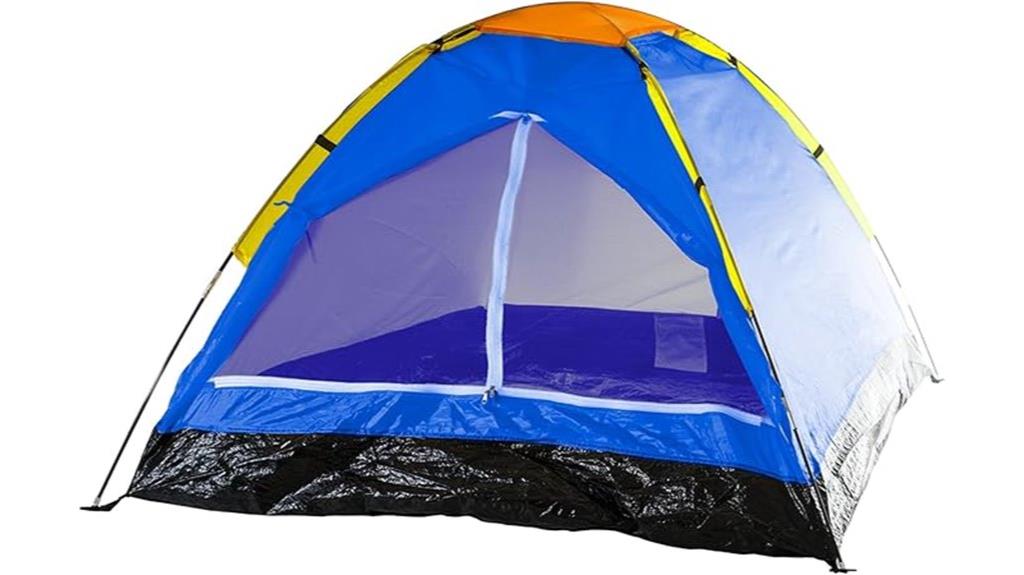 two person tent with rain fly