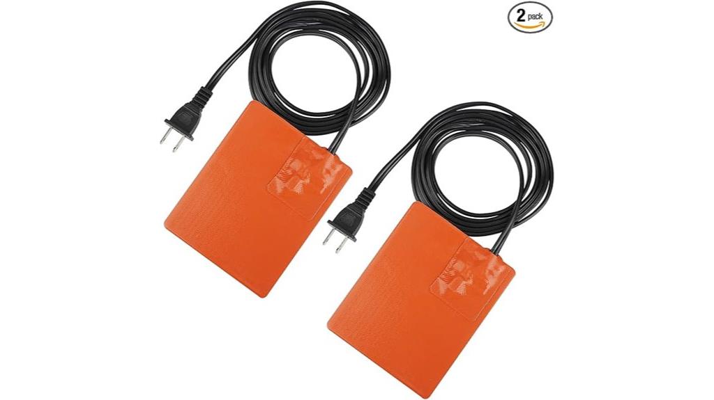 two silicone engine heaters