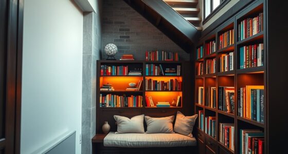 under stairs book nook