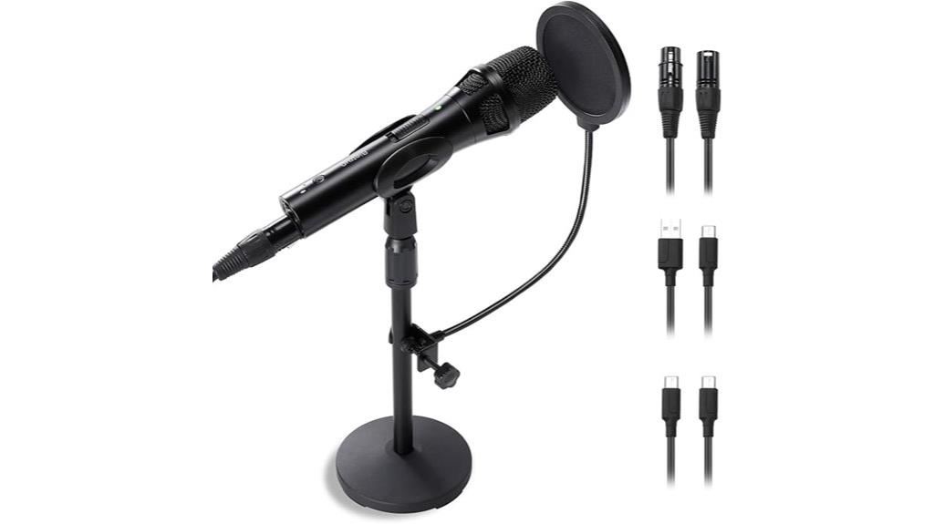 usb xlr studio microphone set