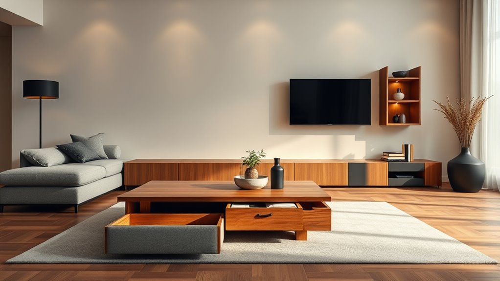 versatile living room storage