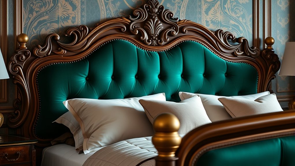 vintage curved bed designs