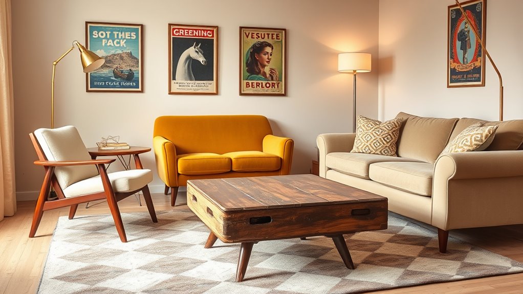 vintage furniture blends styles