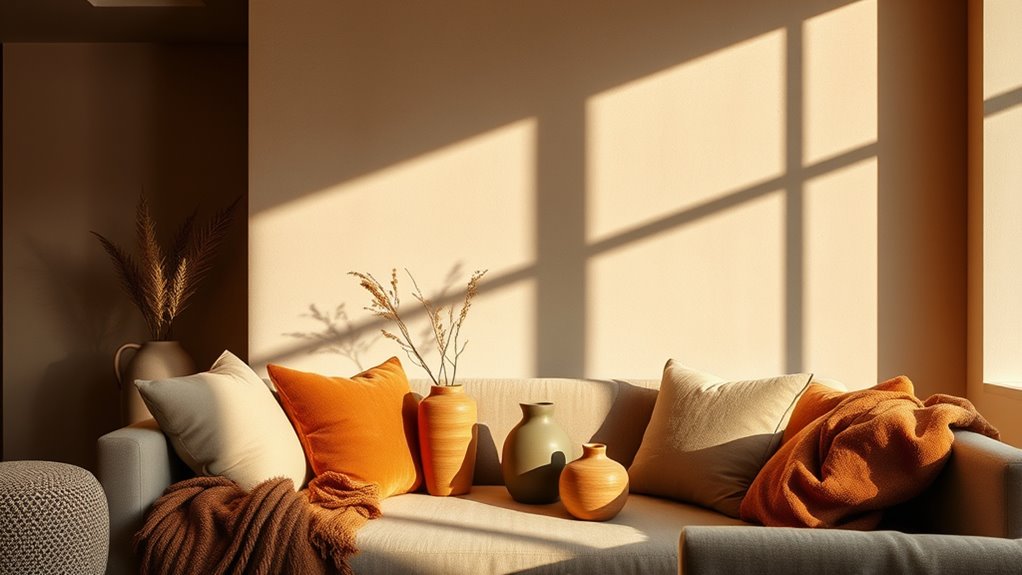 warm beige and caramel