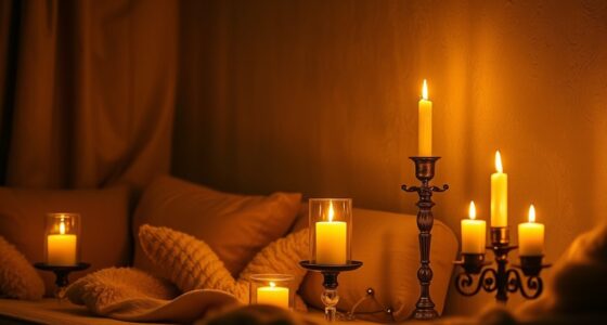 warm glowing candle ambiance