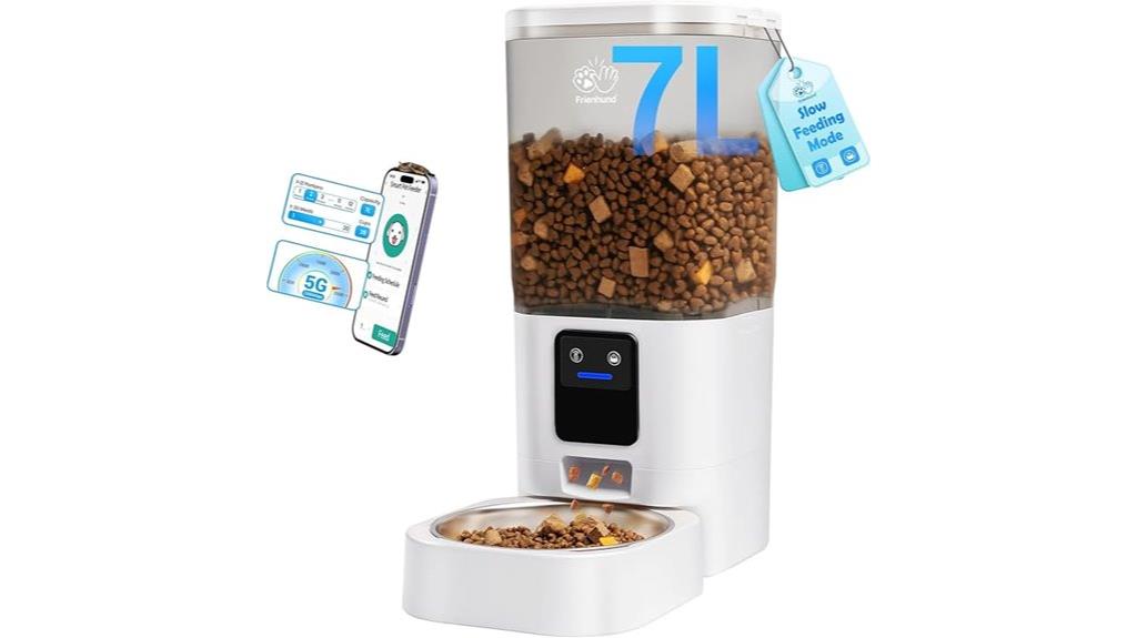 wifi controlled 7l pet feeder