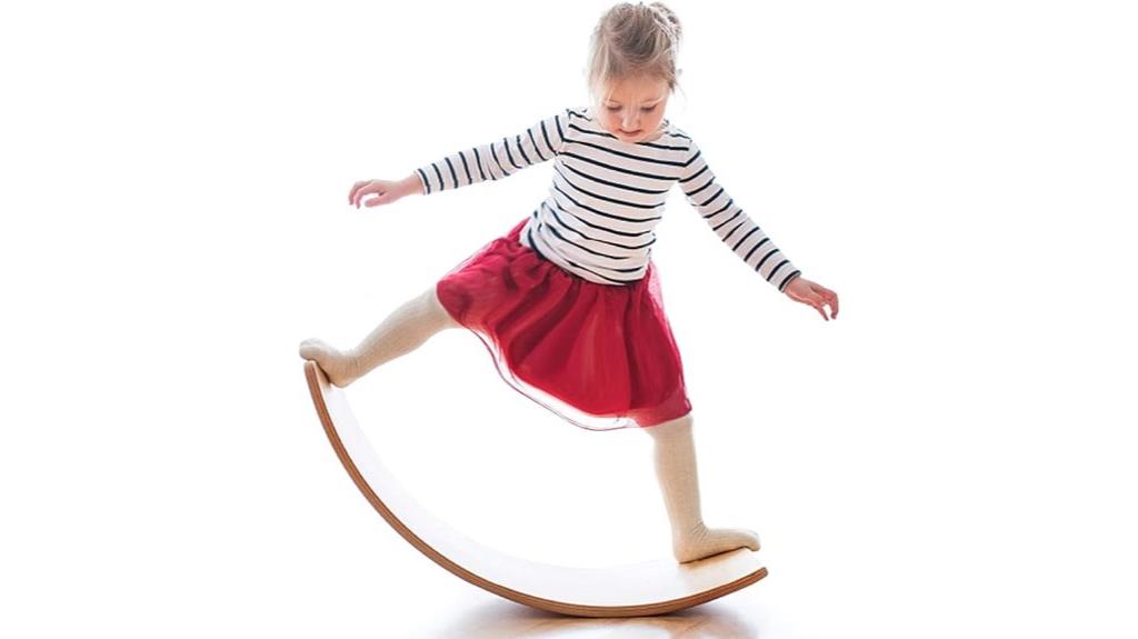 wooden balance board for wobbling