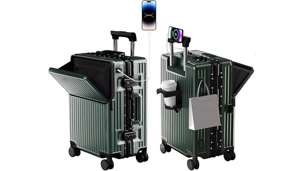 zipperless polycarbonate spinner carry on