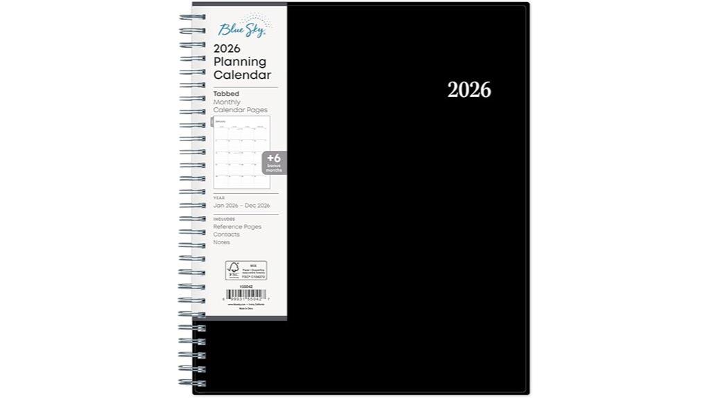 blue sky calendar 2026