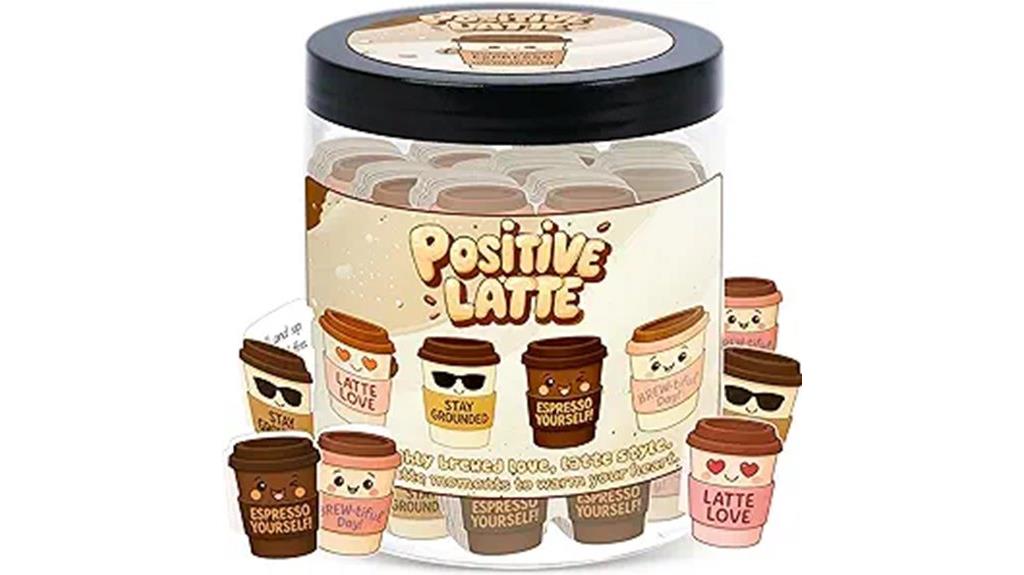 latte jar with affirmations