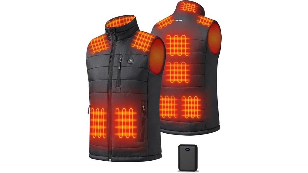 men s heated vest with large battery