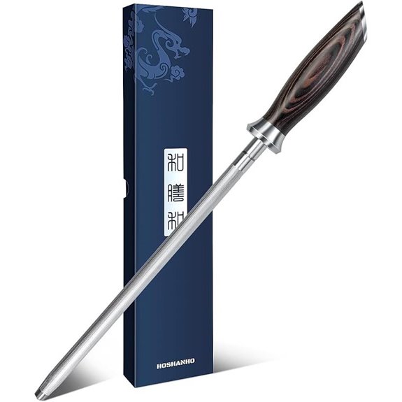 HOSHANHO 10-Inch Chef Knife Honing Steel