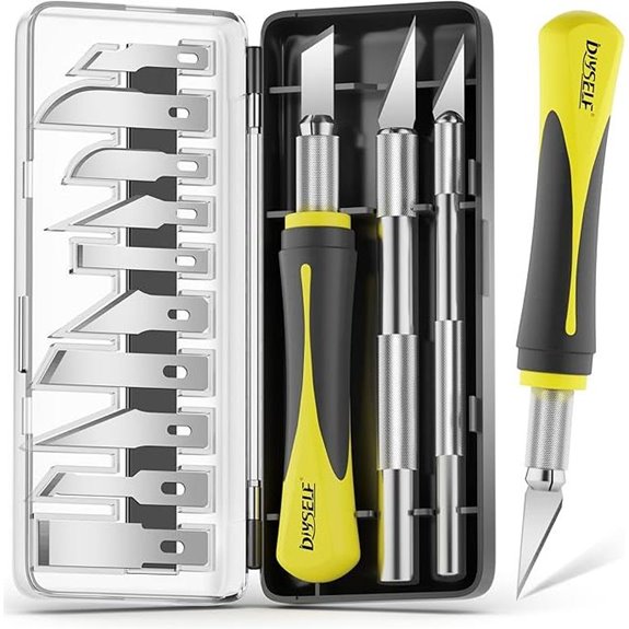 DIYSELF 16-Piece Craft Knife Set with Replacement Blades