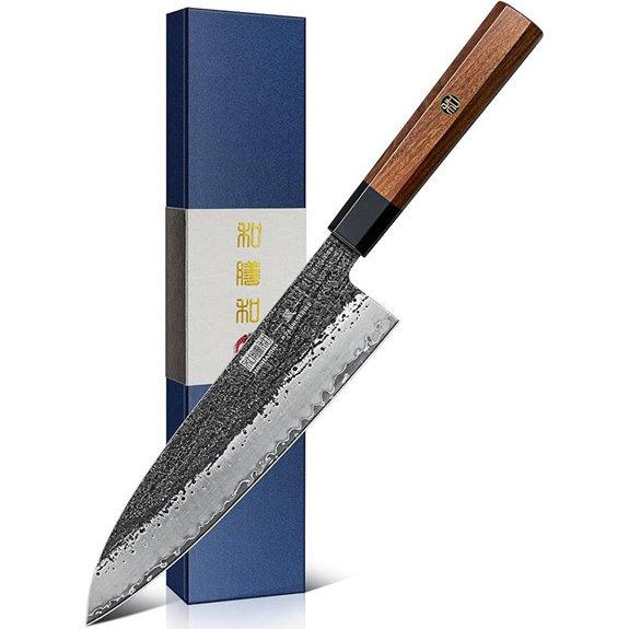 HOSHANHO 8 Inch Chef Knife with Rosewood Handle