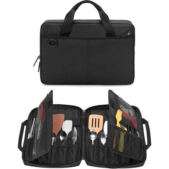 Chef Knife Bag with 20+ Slots and Lockhole