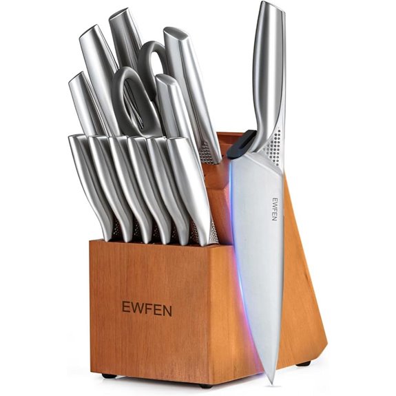 EWFEN 14-Piece Stainless Steel Kitchen Knife Set