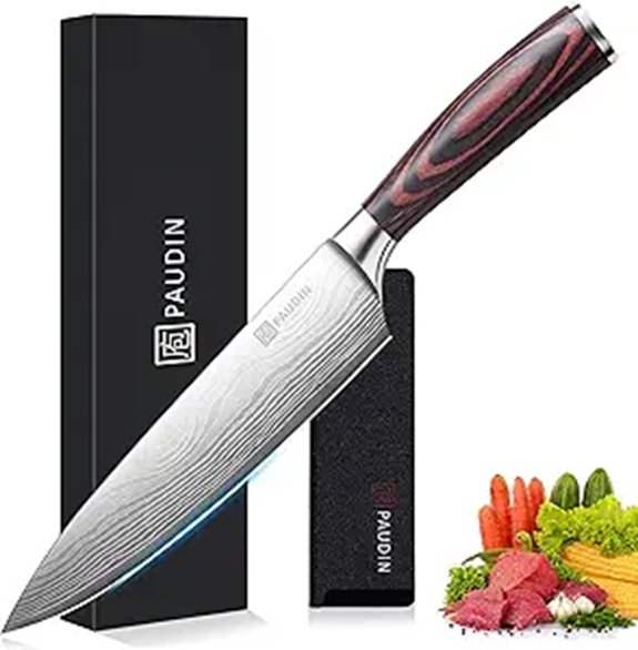 PAUDIN 8-Inch High Carbon Kitchen Chef Knife