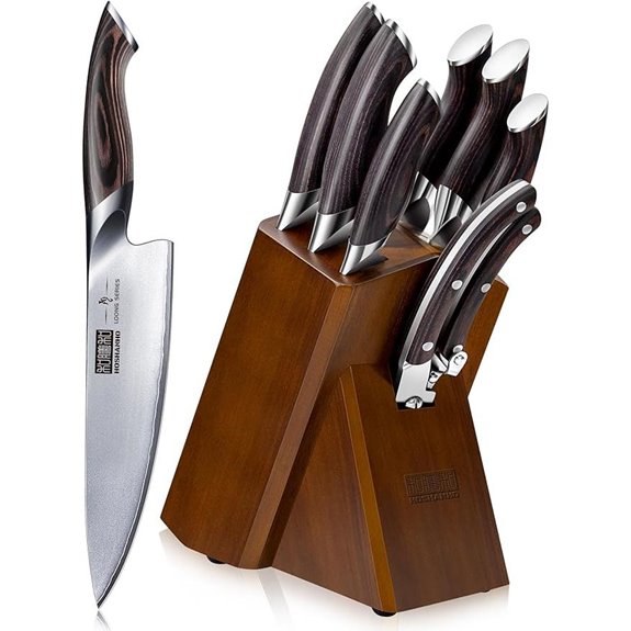 HOSHANHO 8-Piece Japanese High Carbon Kitchen Knife Set