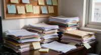 accumulation of household papers