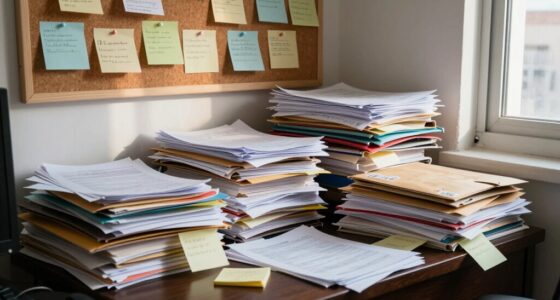 accumulation of household papers