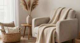 add textured clutter free decor
