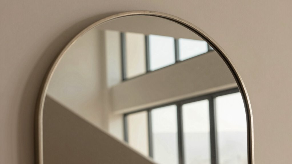 arched mirrors soften architecture