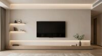 balanced and stylish tv wall