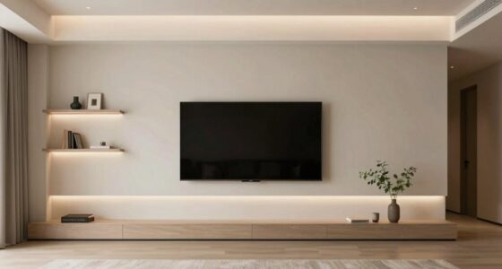 balanced and stylish tv wall
