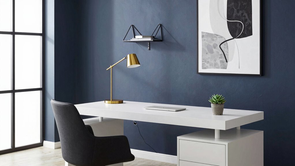 cohesive stylish workspace design