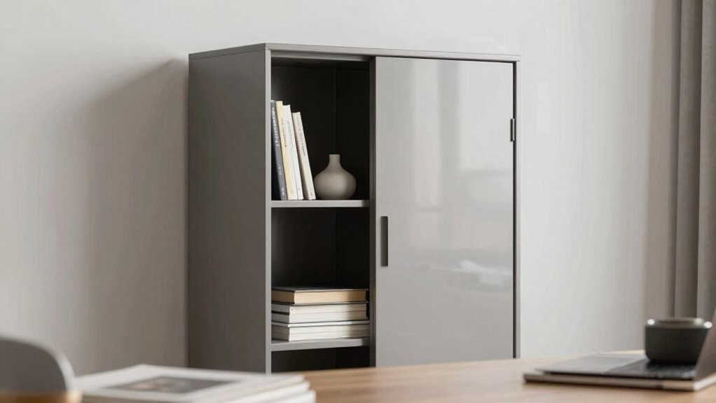 concealed storage reduces clutter