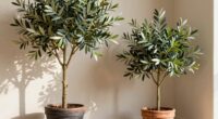 decorative artificial olive trees