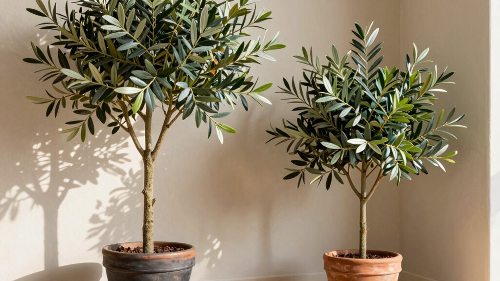 decorative artificial olive trees