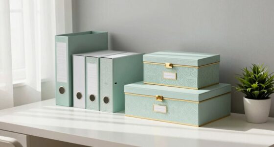 decorative boxes organize neatly