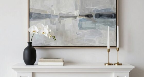 elegant balanced mantel decor