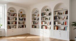 elegant curved shelving
