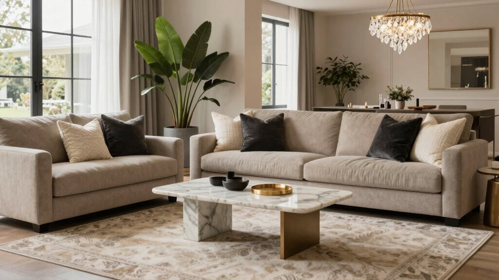 elegant neutral layered decor