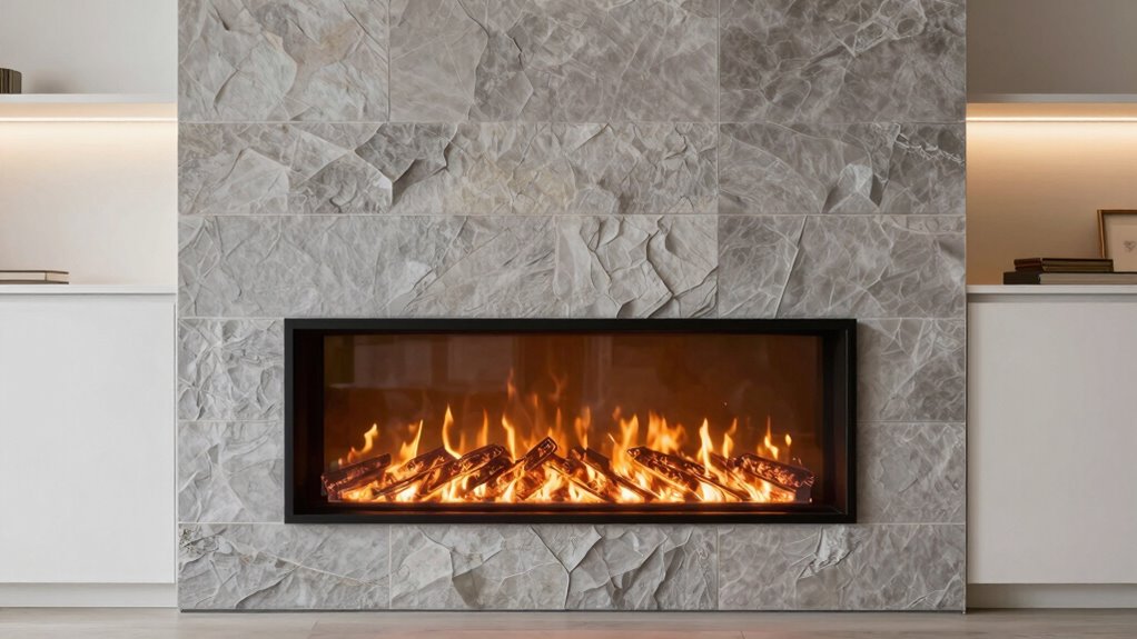 enhance walls with electric fireplaces