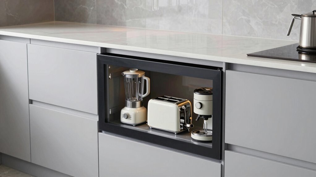 hidden appliance storage solution