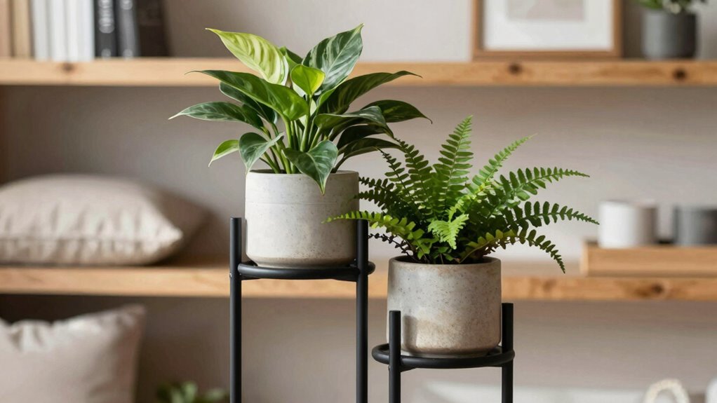layered vertical plant displays