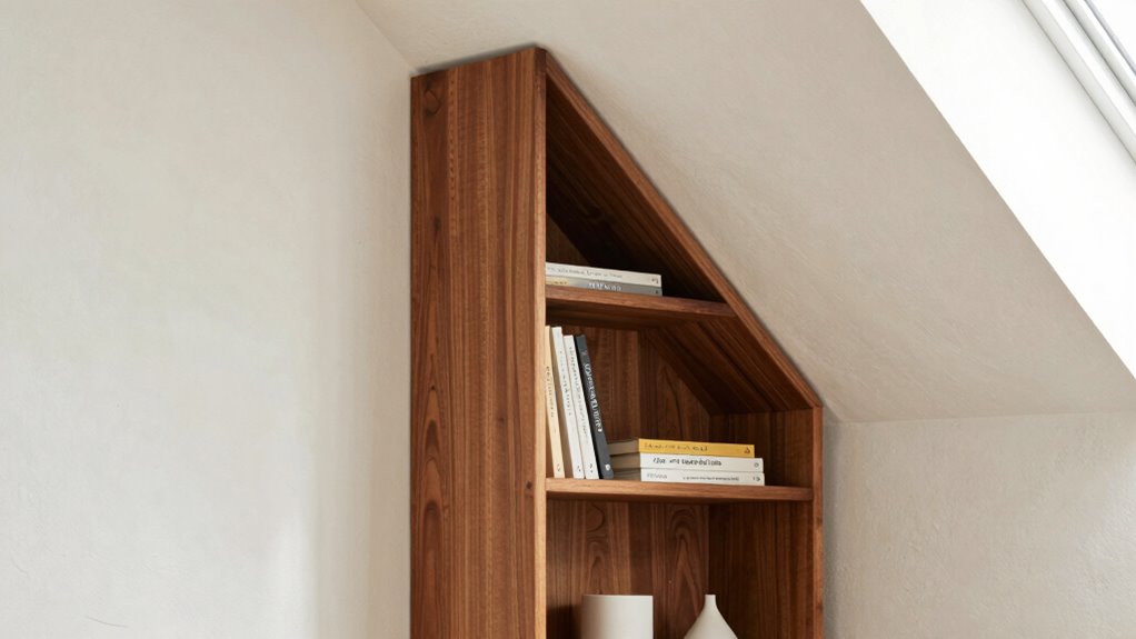 maximize space with narrow shelves