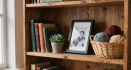 natural balanced shelf styling