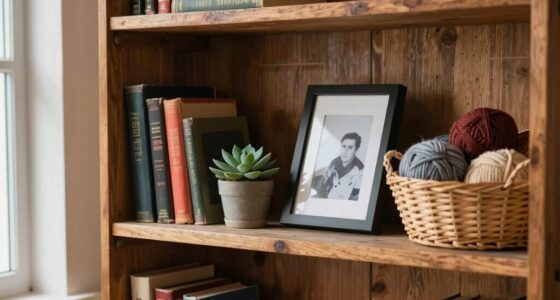 natural balanced shelf styling