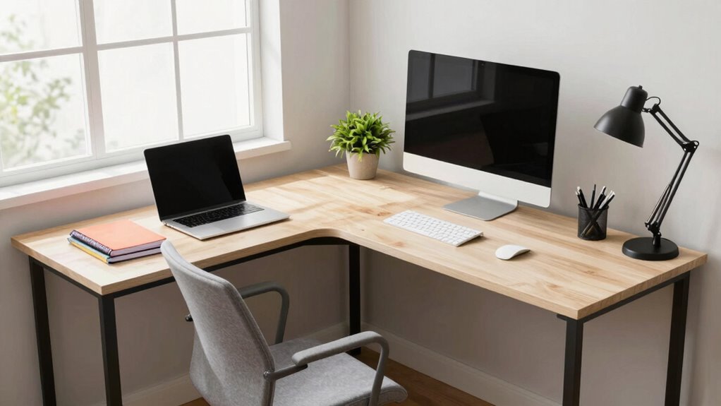 optimize l shaped desk layout