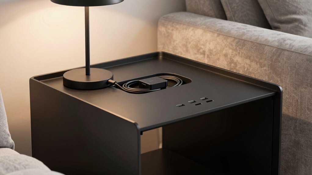 organized charging side tables