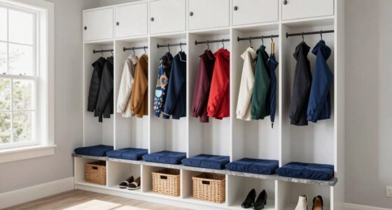 organized durable mudroom setup