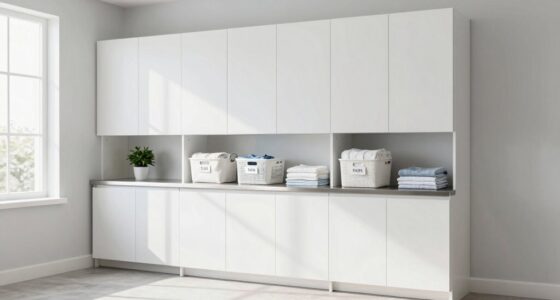 organized laundry room storage