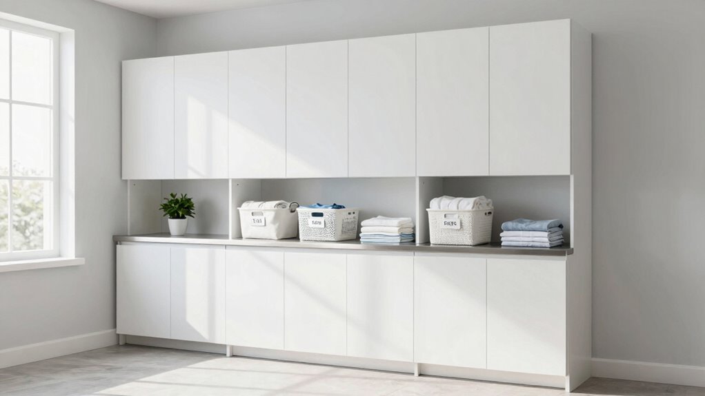 organized laundry room storage